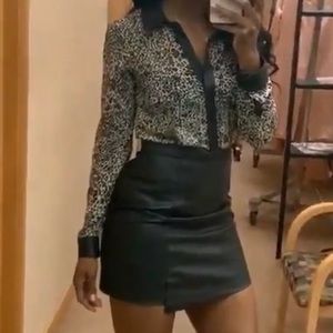 Bcbg Maxazria Faux leather mini dress